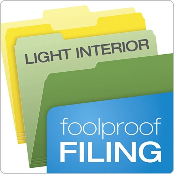 Pack of 36 Bright Green, Yellow, Red and Blue Letter Size File Folders - Picture 4 of 7